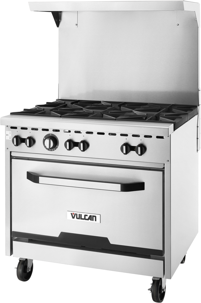 Vulcan SX36-6B 36" Gas Range, 6 Burners with Standard Oven