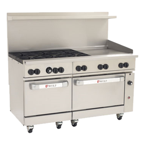 Wolf C60SS-6B24GT 60" Gas Restaurant Range