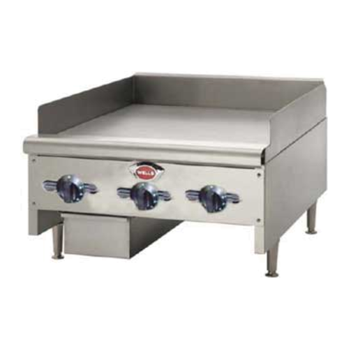 Wells HDTG-2430G 24 1/8" Gas Countertop Griddle