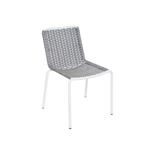 BFM Seating PH402CGR-WH Patio Chair
