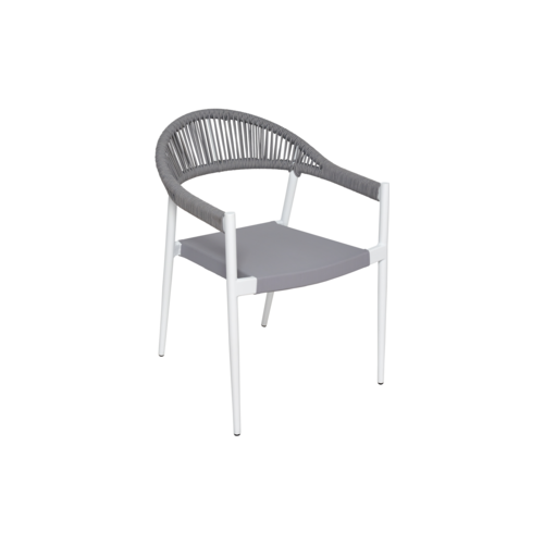 BFM Seating PHXACGRWH 22" Patio Chair
