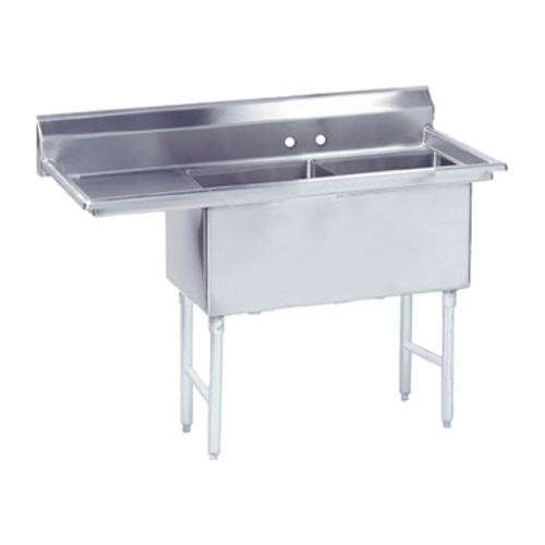 Advance Tabco FC-2-2424-24L-X 74 1/2" Compartment Sink