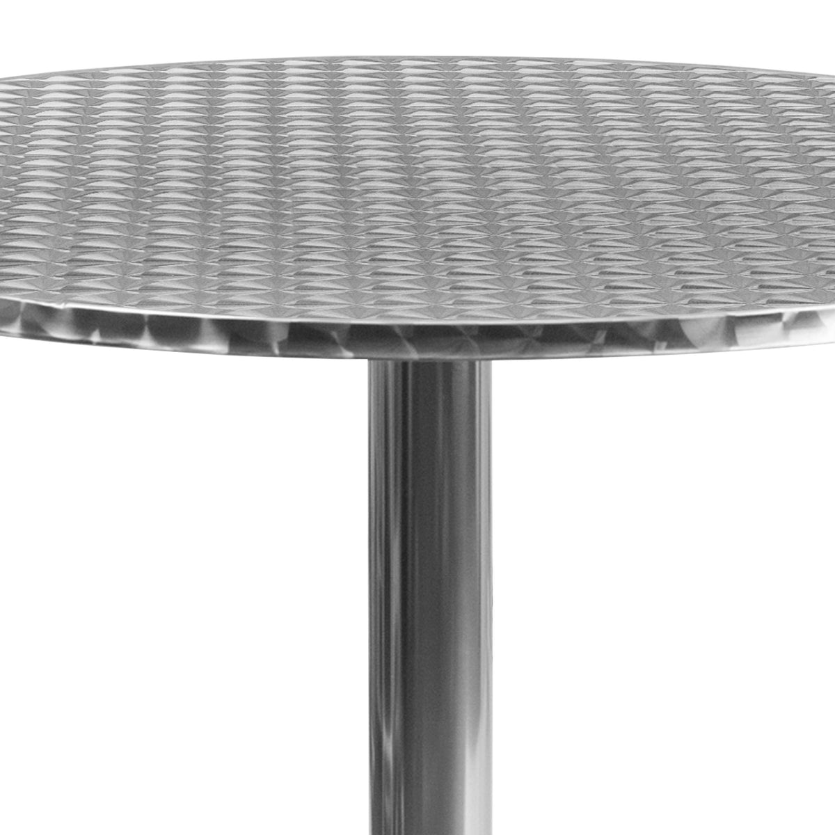 Flash Furniture TLH-052-3-GG 31.5" Round Aluminum Smooth Top Indoor-Outdoor Table with Base - View 5