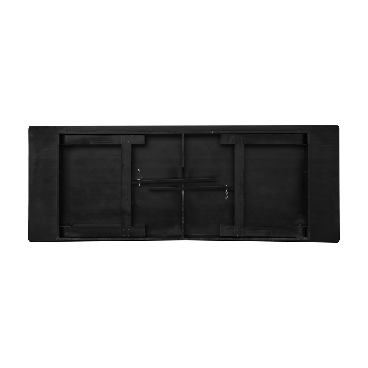 Flash Furniture XA-F-108X40-BW-GG 9' x 40" Rectangular Rustic Solid Pine Farmhouse Folding Table in Black Wash - View 12