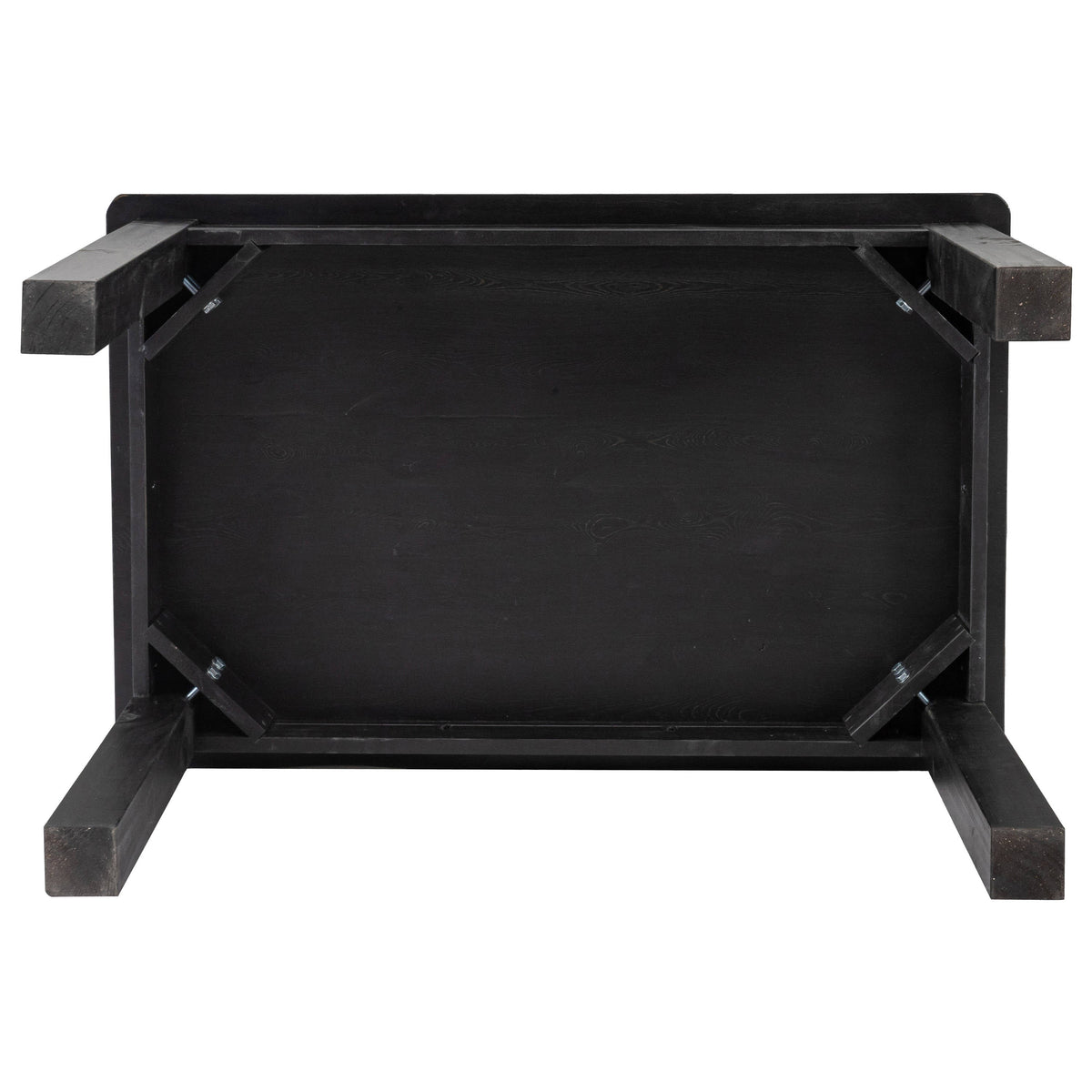 Flash Furniture XA-F-46X30-BW-GG 46" x 30" Rectangular Black Wash Solid Pine Farm Dining Table - View 7