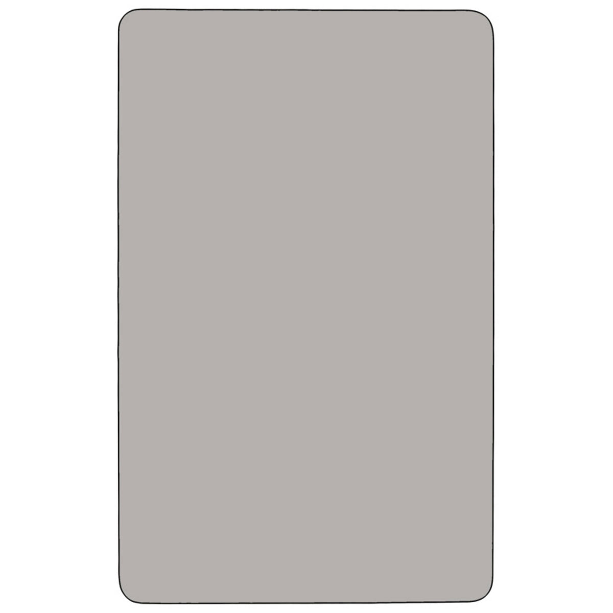 Flash Furniture XU-A2448-REC-GY-H-A-GG 24"W x 48"L Grey HP Laminate Activity Table with Height Adjustable Legs (Gray Top/Black Frame) - View 2