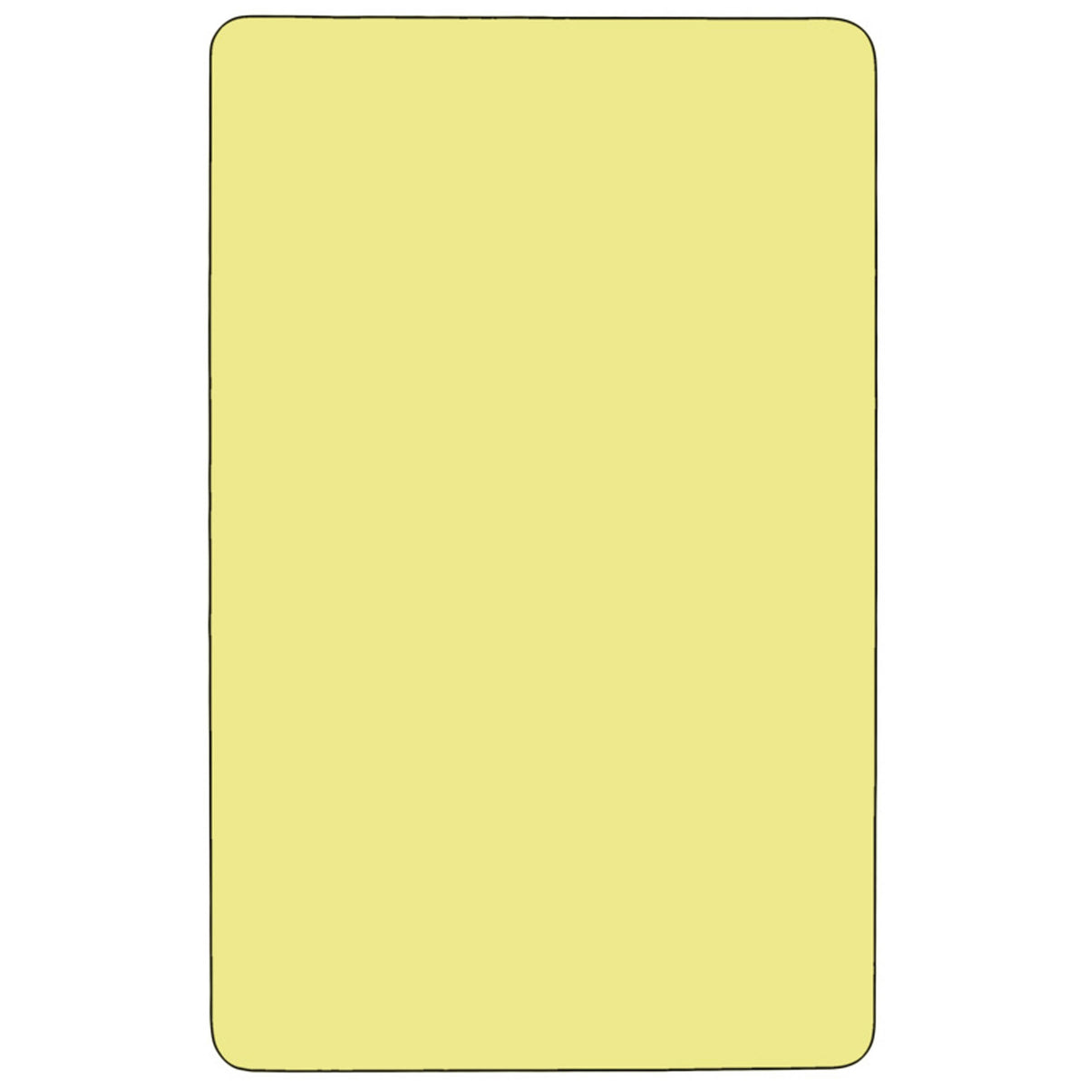 Flash Furniture XU-A3072-REC-YEL-T-A-GG 30"W x 72"L Rectangular Yellow Thermal Laminate Adjustable Activity Table (Yellow Top/Black Frame) - View 2