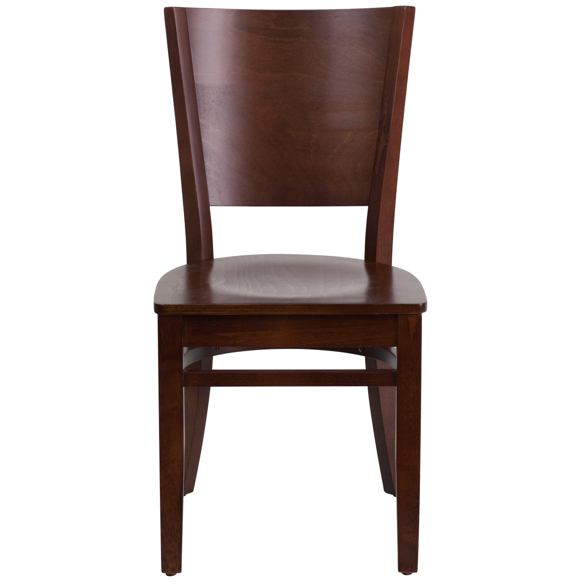 Flash Furniture XU-DG-W0094B-WAL-WAL-GG Solid Back Walnut Wood Restaurant Chair - Hospitality Seating (Walnut Wood Seat/Walnut Wood Frame) - View 5