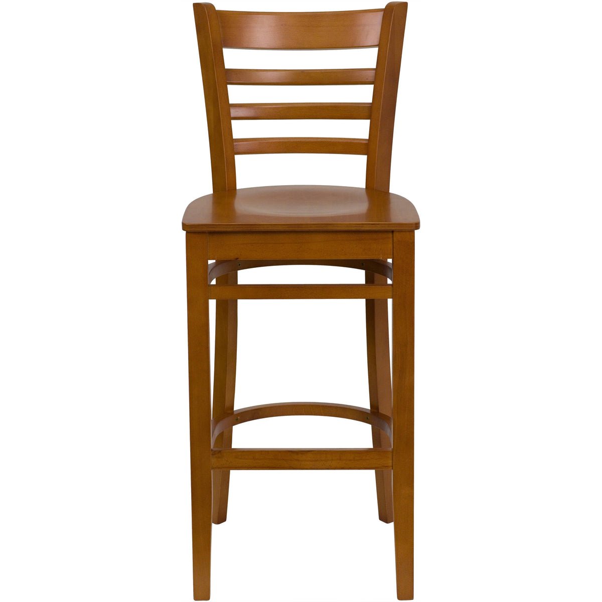 Flash Furniture XU-DGW0005BARLAD-CHY-GG Ladder Back Cherry Wood Restaurant Barstool (Cherry Wood Seat/Cherry Wood Frame) - View 5