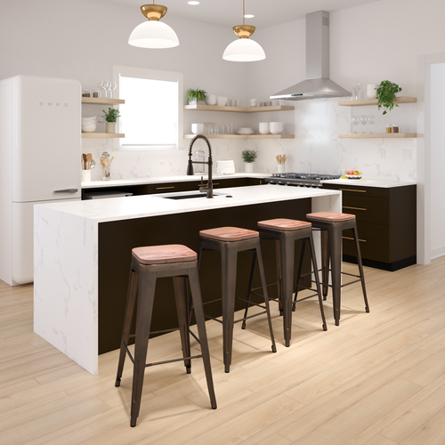 Flash Furniture 4-ET-31320W-30-GN-R-GG 16" Barstool