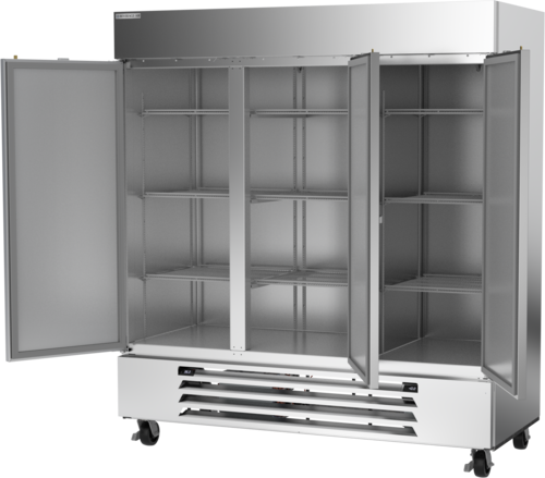 Beverage-Air HBRF72HC-1-C 75" 3 Section Solid Door Reach-In Refrigerator Freezer