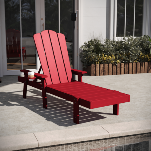 Flash Furniture LE-HMP-070-01-RED-GG 19 1/4" Patio Lounge Seating