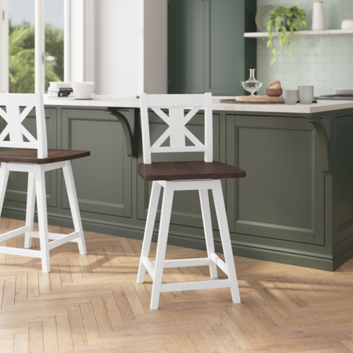 Flash Furniture ES-G1-24-WH-GG 19" Barstool