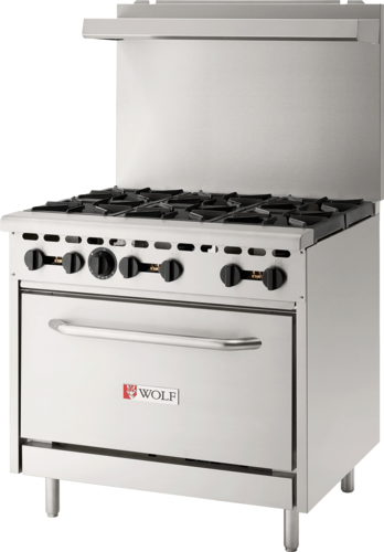 Wolf WX36-6BN-QS-COMMANDER 36" Gas Restaurant Range