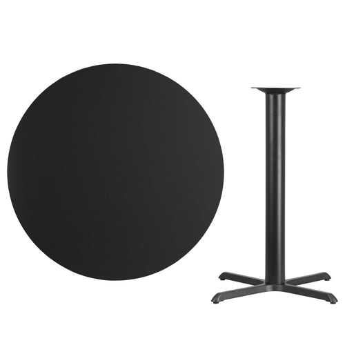 Flash Furniture XU-RD-42-BLKTB-T3333B-GG Dining Table