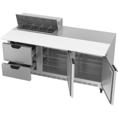 Beverage-Air SPED72HC-08C-2 72" 1 Door 9 Pan Sandwich / Salad Prep Table