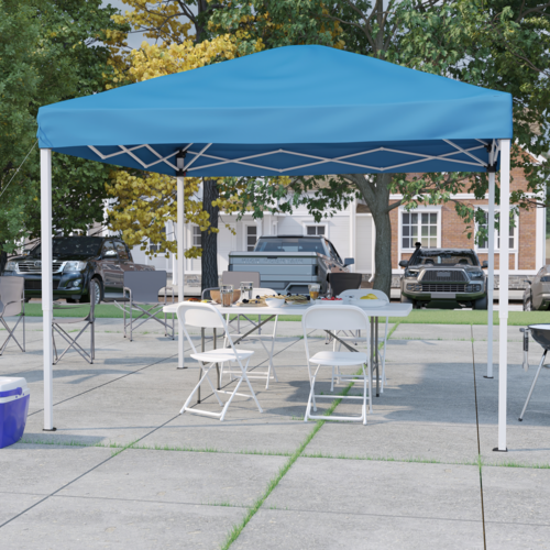 Flash Furniture JJ-GZ10183Z-4LEL3-BLWH-GG 116" Patio Umbrella