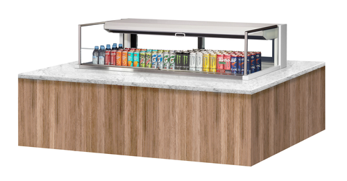 Turbo Air TOM-60L-UFD-W(B)-1SI-N 59 7/8" Refrigerated Display Case