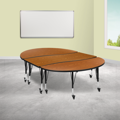 Flash Furniture XU-GRP-A3060CON-60-OAK-T-P-CAS-GG 60" Dining Table