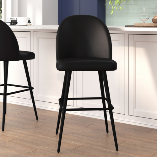 Flash Furniture AY-1026H-30-BK-GG 19 1/2" Barstool