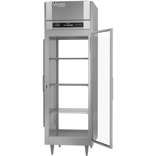 Victory RS-1D-S1-PT-G-HC 26 1/2" Solid & Glass Door Pass-Thru Refrigerator