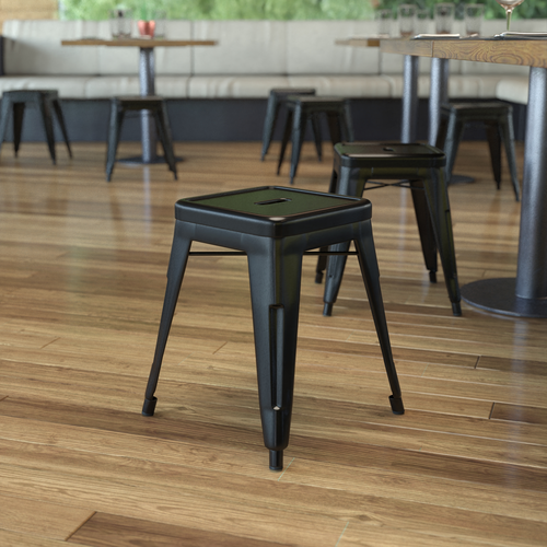 Flash Furniture ET-BT3503-18-BLK-GG 15 3/4" Barstool