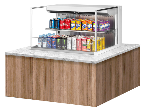 Turbo Air TOM-36L-UF-W(B)-2SI-N 35 7/8" Refrigerated Display Case