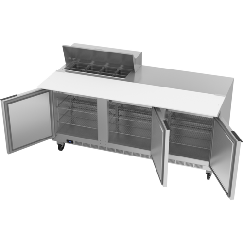 Beverage-Air SPE72HC-08C 72" 3 Doors 9 Pan Sandwich / Salad Prep Table