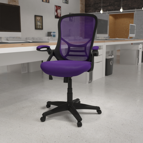 Flash Furniture HL-0016-1-BK-PUR-GG 26 1/2" Dining Chair