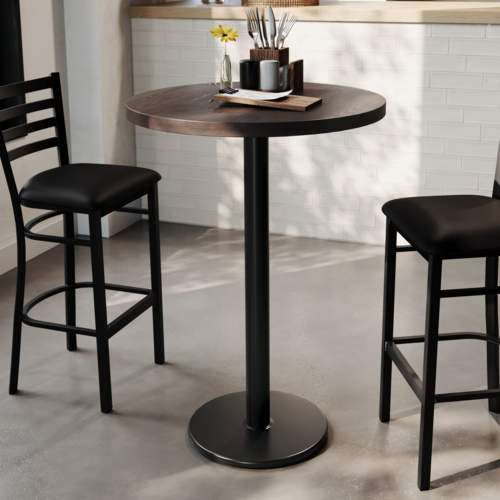 Flash Furniture GSF-RD30-DKBRN-TR18B-GG 30" Table Top