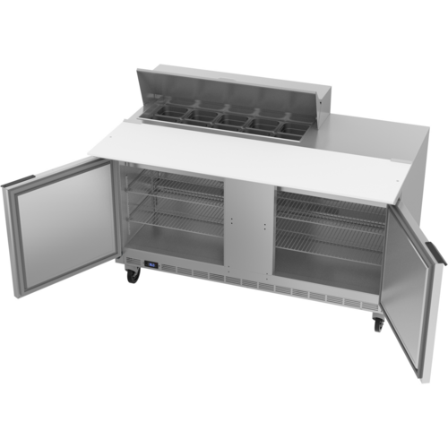 Beverage-Air SPE60HC-10C 60" 2 Doors 12 Pan Sandwich / Salad Prep Table