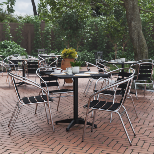 Flash Furniture TLH-ALUM-28SQ-017BK4-GG 27 1/2" Patio Dining Set