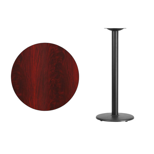 Flash Furniture XU-RD-30-MAHTB-TR18B-GG Dining Table