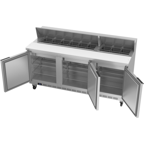 Beverage-Air SPE72HC-18 72" 3 Doors 19 Pan Sandwich / Salad Prep Table