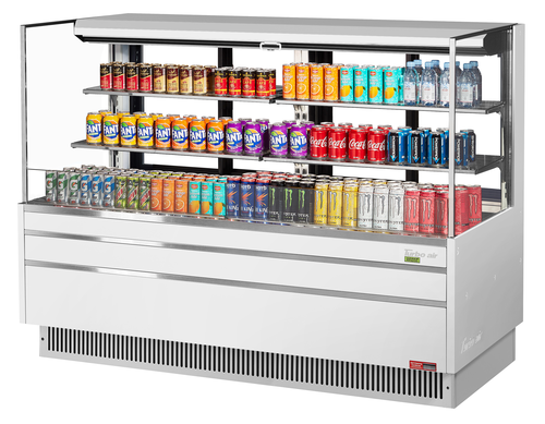 Turbo Air TOM-72L-UFD-W(B)-3S-N 70 3/4" Open Air Merchandiser