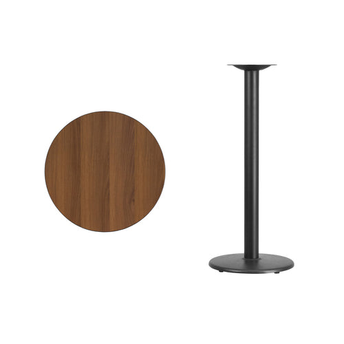 Flash Furniture XU-RD-24-WALTB-TR18B-GG Dining Table