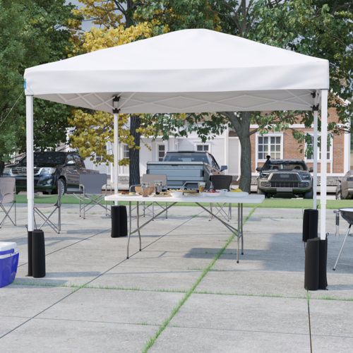 Flash Furniture JJ-GZ10PKG183Z-WH-GG 116" Patio Umbrella