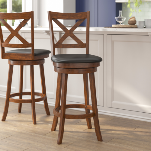 Flash Furniture ES-UN1-29-OAK-GG 17 1/2" Barstool