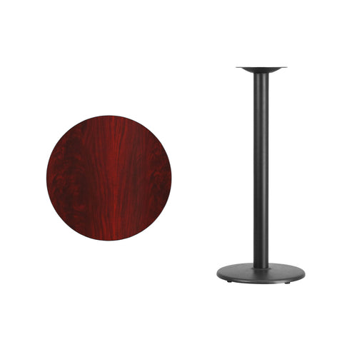 Flash Furniture XU-RD-24-MAHTB-TR18B-GG Dining Table