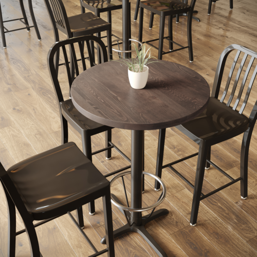 Flash Furniture GSF-003-30R-DKBRN-GG 30" Table Top