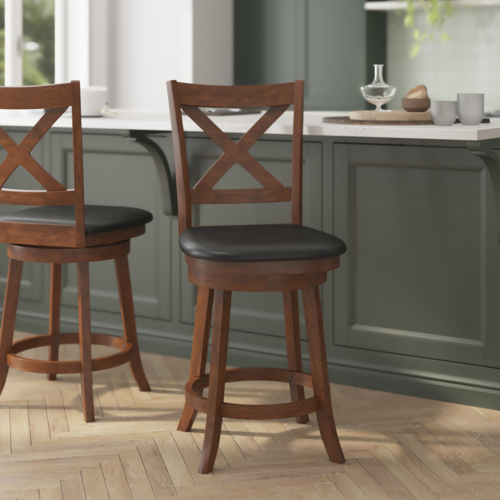 Flash Furniture ES-UN1-24-OAK-GG 18" Barstool
