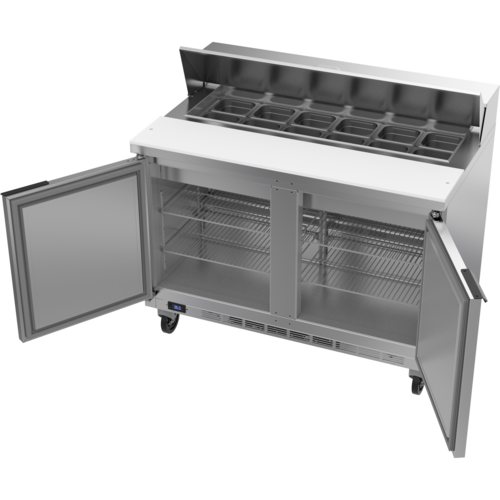 Beverage-Air SPE48HC-12 48" 2 Doors 12 Pan Sandwich / Salad Prep Table
