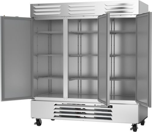 Beverage-Air RB72HC-1S 75" 3 Section Solid Door Reach-In Refrigerator