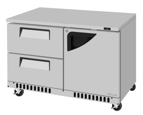 Turbo Air TUR-48SD-D2R(L)-FB-N 48 1/4" Solid Door Undercounter Refrigerator