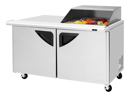 Turbo Air TST-60SD-12M-N-SL(-LW) 60 1/4" 2 Doors 12 Pan Mega Top Sandwich / Salad Prep Table