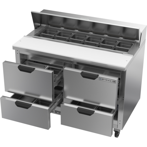 Beverage-Air SPED48HC-12-4 48" 4 Drawer 12 Pan Sandwich / Salad Prep Table