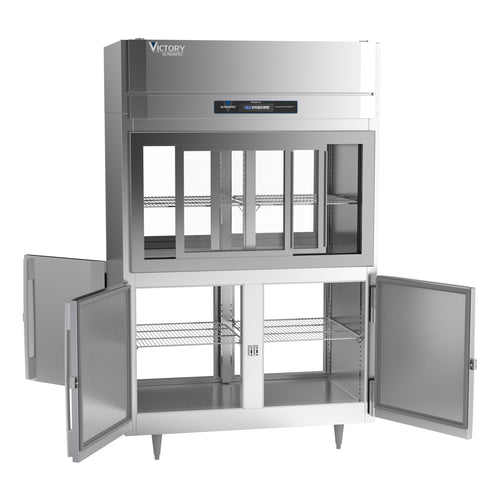 Victory DRS-2D-S1-PT-HD-HC 52 1/8" Solid & Glass Door Pass-Thru Refrigerator