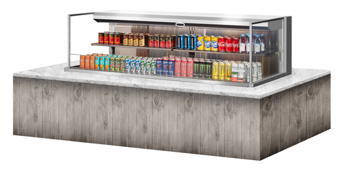 Turbo Air TOM-72L-UF-S-2SI-N 71 3/8" Refrigerated Display Case