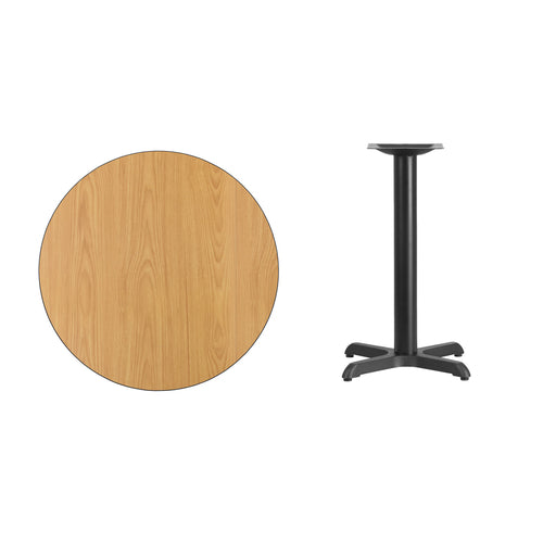 Flash Furniture XU-RD-30-NATTB-T2222-GG Dining Table