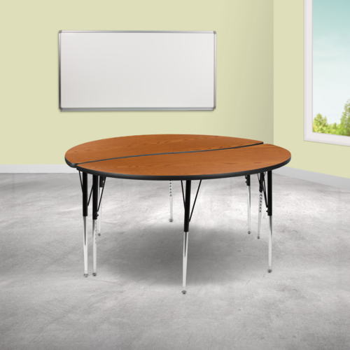 Flash Furniture XU-GRP-A60-HCIRC-OAK-T-A-GG 60" Dining Table